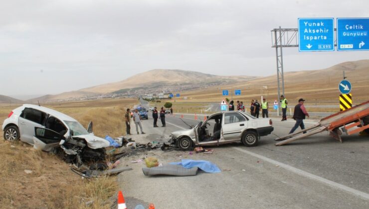 Konyada katliam gibi kaza! 5 ölü 3 yaralı.