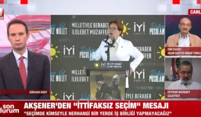 ‘A Haber’ Akşener’in açıklamalarını canlı olarak yayınlarken bu olay olası bir Ak Parti İyi parti yakınlaşmasını akıllara getirdi.