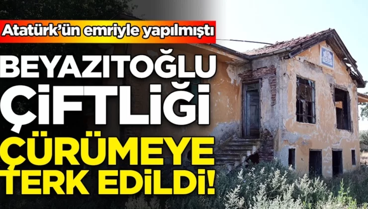 Atatürk’ün emriyle kurulan, Yozgat’da bulunan Beyazıtoğlu Çiftliği, kaderine terk edildi.