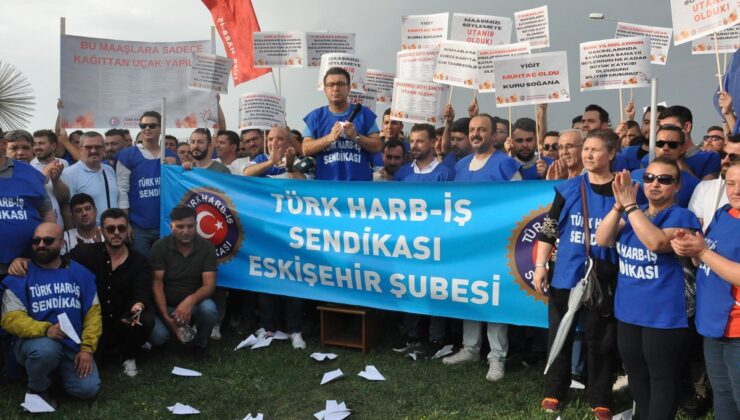 Türk Harb İş Sendikası’na bağlı işçiler eylem yaptı: Krizin faturasını neden hep biz ödüyoruz!