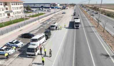 Konya’da yük araçlarına yönelik denetim yapıldı