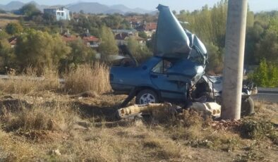 Konya’nın Beyşehir ilçesinde kontrolden çıkan tır kaza yaptı