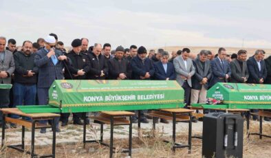 Konya’daki feci kazada hayatını kaybeden aile bugün toprağa verildi