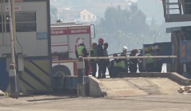 Kocaeli’nin Körfez yük gemisinde yangın: 5 kişi dumandan etkilendi