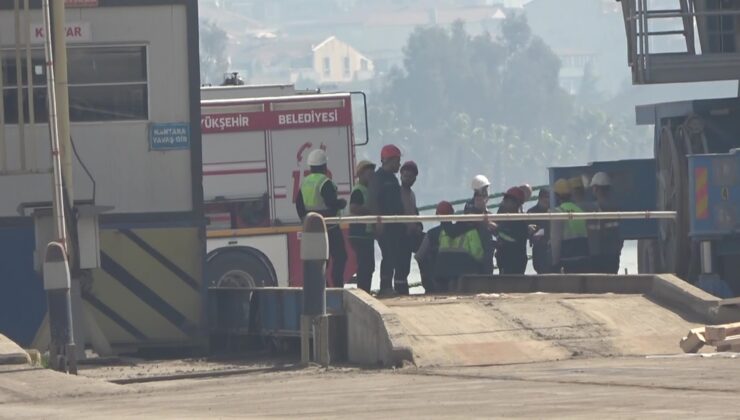 Kocaeli’nin Körfez yük gemisinde yangın: 5 kişi dumandan etkilendi