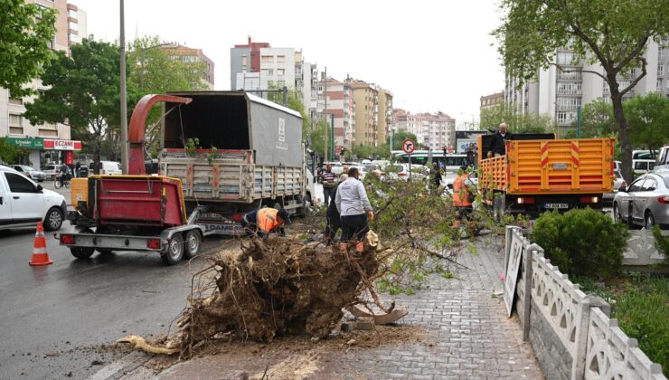 Konya’da fırtına hasara yol açtı!