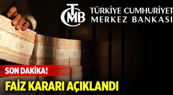 Merkez Bankası faiz kararını açıkladı.