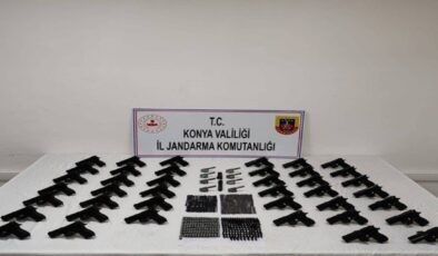 Konya jandarma ekiplerinden kaçak silah operasyonu