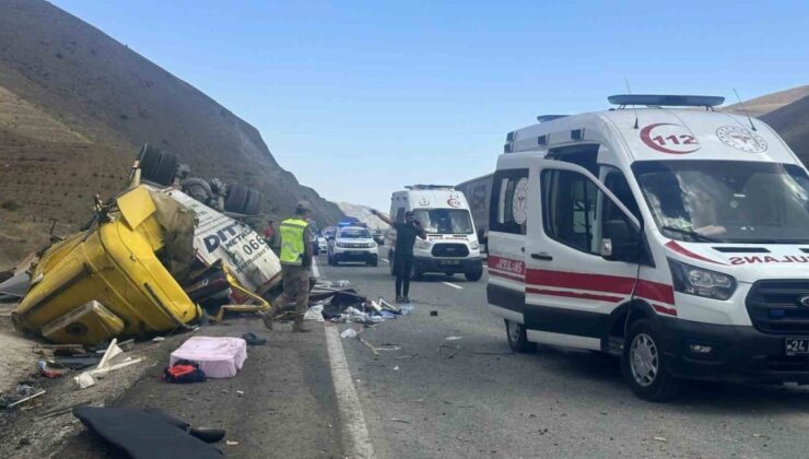 Erzincan-Sivas kara yolunda feci kaza!