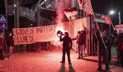İtalya’da Gazze Protestosu: Bologna Savaş Alanına Döndü! İsrail Takımı Maccabi Tel Aviv Maç Öncesi Şiddetle Protesto Edildi.