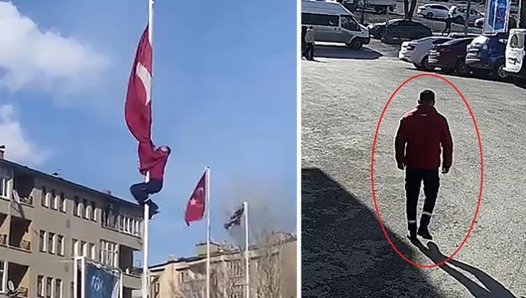 Erzurum’da Şanlı Bayrak İçin 15 Metre Tırmandı: “Vatan Meselesinde Canım Feda”