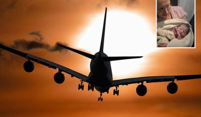 BULUTLARIN ÜZERİNDE MUCİZE: DELTA UÇAĞINDA AYAKKABI BAĞCIĞIYLA DOĞUM!