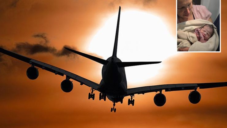 BULUTLARIN ÜZERİNDE MUCİZE: DELTA UÇAĞINDA AYAKKABI BAĞCIĞIYLA DOĞUM!