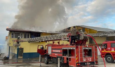 Kastamonu’da Fabrika Yangını: Alevler Geceyi Aydınlattı