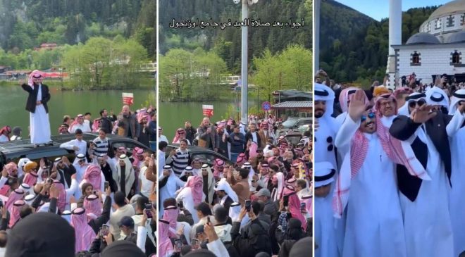 UZUNGÖL’DE KAYDEDİLEN GÖRÜNTÜLER TARTIŞMA YARATTI: ARAP TURİSTLERİN DANSI SOSYAL MEDYAYI İKİYE BÖLDÜ!