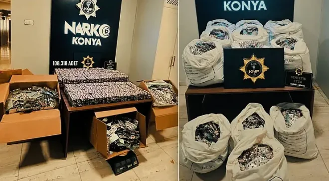 Konya Narkotikten Zehir Tacirlerine Ağır Darbe: Çekiciden 108 Bin Uyuşturucu Hap Çıktı, 6 Zehir Taciri Tutuklandı!