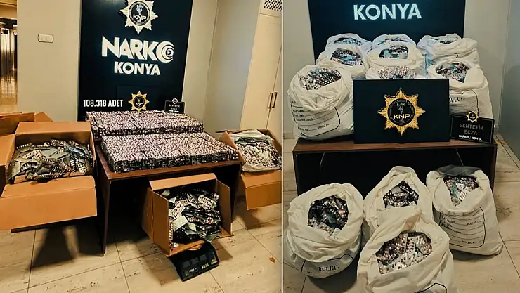 Konya Narkotikten Zehir Tacirlerine Ağır Darbe: Çekiciden 108 Bin Uyuşturucu Hap Çıktı, 6 Zehir Taciri Tutuklandı!