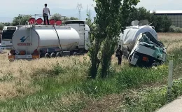 Konya-Adana Kara Yolunda Feci Kaza: Şarampole Devrilen Tankerin Sürücüsü Kabinde Sıkıştı!