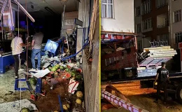 Konya Merkezde Dehşet Anları: Karpuz Yüklü Kamyon Zincir Markete Girdi, Sürücü Ağır Yaralı!