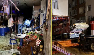 Konya Merkezde Dehşet Anları: Karpuz Yüklü Kamyon Zincir Markete Girdi, Sürücü Ağır Yaralı!