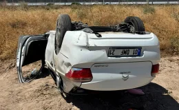 Konya’da Otomobil Bariyerlere Çarptı, Şarampole Takla Attı: Aynı Aileden 5 Yaralı!