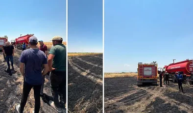 Çiftçiler Alevlerin Önünü 20 Traktörle Set Çekerek Kesti!