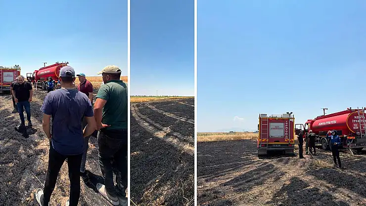 Çiftçiler Alevlerin Önünü 20 Traktörle Set Çekerek Kesti!