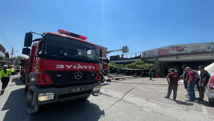 Konya’da Sanayi Sitesinde Hareketli Anlar: İş Yerinde Çıkan Yangın Paniğe Yol Açtı