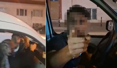 Konya’da Trafikte Dehşet Anları: Kask Kamerasını Görünce Çıldırdı, Dehşet Saçtı