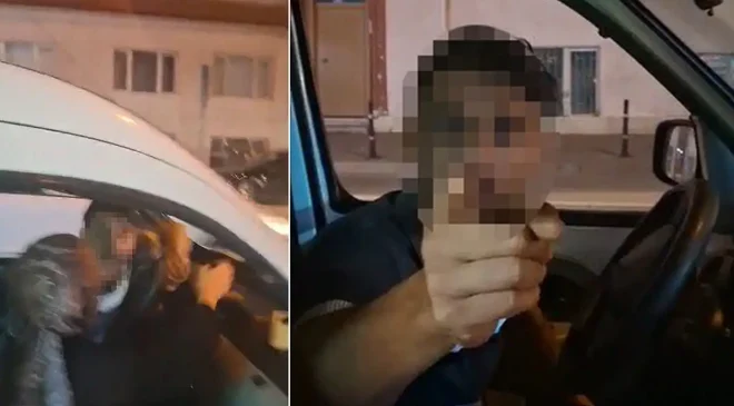 Konya’da Trafikte Dehşet Anları: Kask Kamerasını Görünce Çıldırdı, Dehşet Saçtı