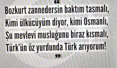 O’cu- Bu’cu-Şu’cu değilim! Sadece Türk Milliyetçisi Sosyalist Türküm…