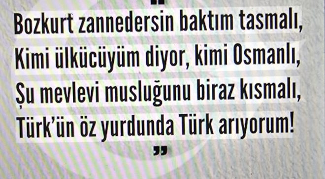 O’cu- Bu’cu-Şu’cu değilim! Sadece Türk Milliyetçisi Sosyalist Türküm…