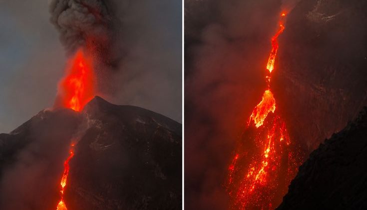 Etna Yanardağı Yeniden Faaliyete Geçti: Lav ve Kül Bulutları Gökyüzünü Kapladı!
