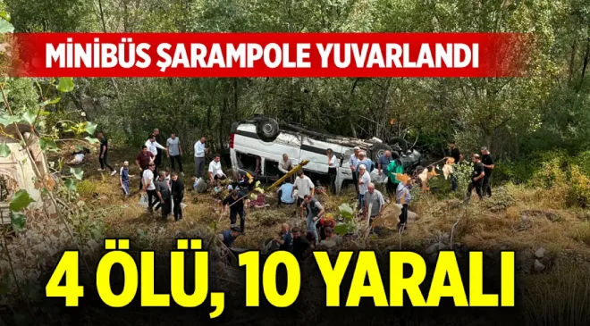 Sivas’ta Yolcu Minibüsü Uçuruma Devrildi: 4 Ölü, 4’ü Ağır 10 Yaralı!