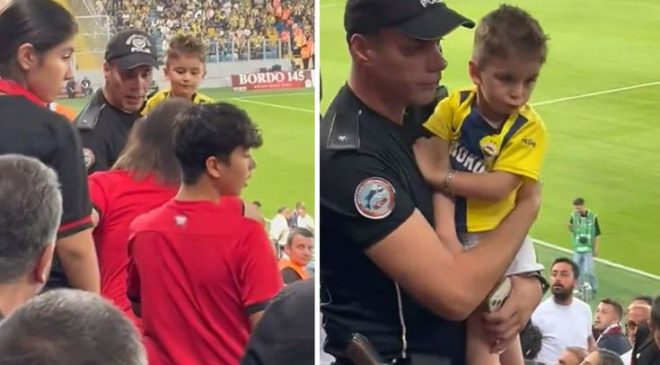 Tepkiler Çığ Gibi! Gençlerbirliği Tribününde Fenerbahçe Formalı Minik Taraftara Yapılana Bakın